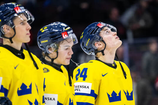 Axel Sandin-Pellikka and Tom Willander of Sweden looks