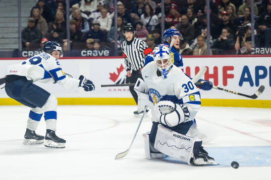 Goaltender Petteri Rimpinen of Finland