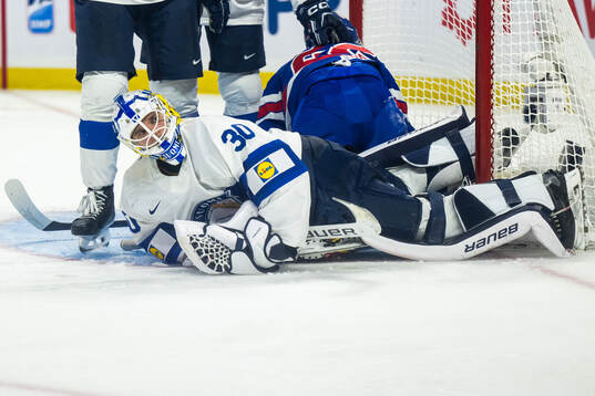 Goaltender Petteri Rimpinen of Finland
