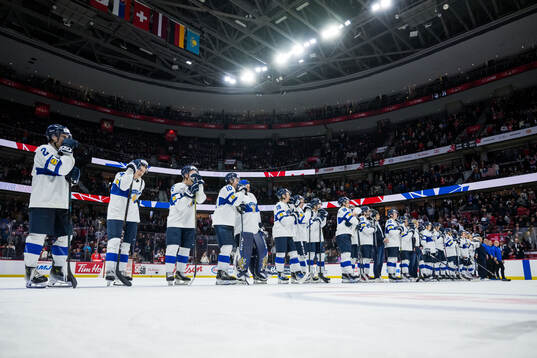 Players of Finland look dejected