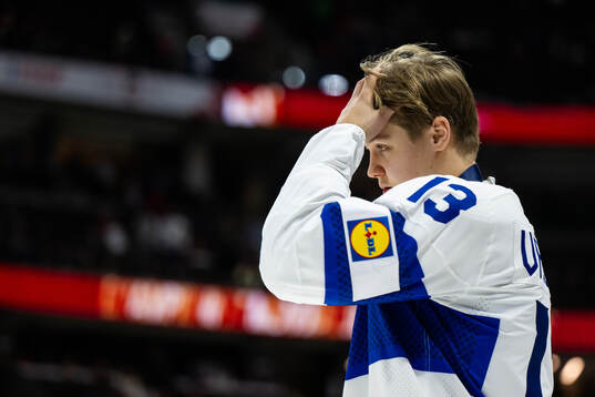 Veeti Väisänen of Finland looks dejected