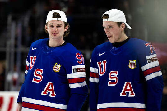 Cole Eiserman and Brodie Ziemer of USA celebrate