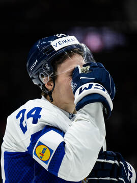 Jesse Nurmi of Finland looks dejected