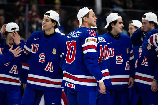 Carey Terrance of USA celebrates