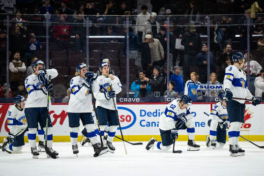Kasper Halttunen of Finland looks dejected