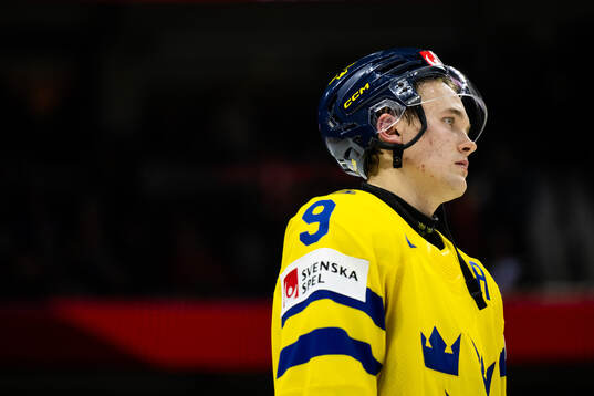 Theo Lindstein of Sweden of Sweden looks dejected