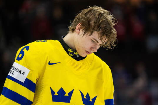 Axel Hurtig of Sweden looks dejected