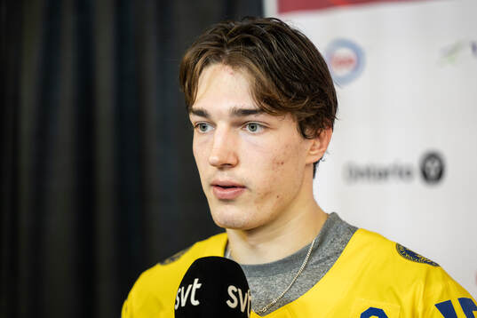 David Edstrom of Sweden is interviewed