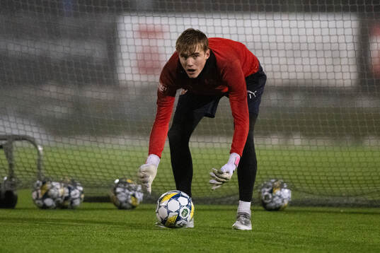 Helsingborgs målvakt Emil Rådahlunder en gemensam