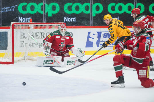 Modos målvakt Olle Eriksson Ek och Skellefteås Martins