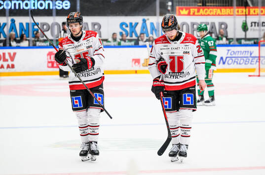 Örebros Filip Berglund och Linus Arnesson deppar