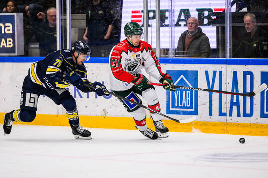 HV71s Radan Lenc och Frölundas Nicklas Lasu