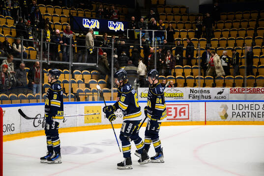 HV71s Hugo Pettersson, Tanner Kero och Oscar Fisker
