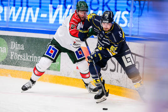 Frölundas Christian Folin och HV71s Mikael Seppälä