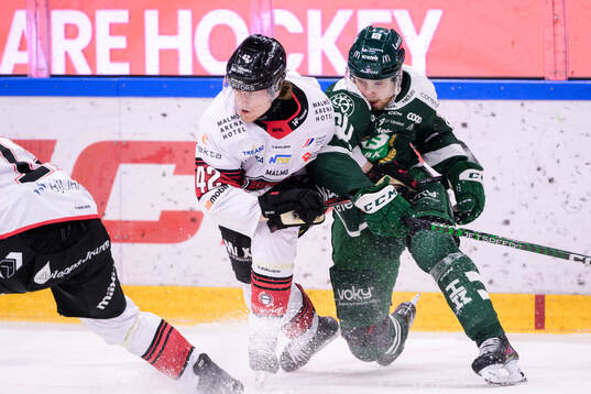 Malmö Redhawks Robin Salo och Färjestads Marcus Westfält