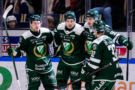 Färjestads Oskar Steen , Viktor Lodin , David Tomasek och
