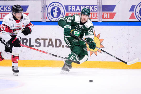 Malmö Redhawks Christoffer Forsberg och Färjestads Marian