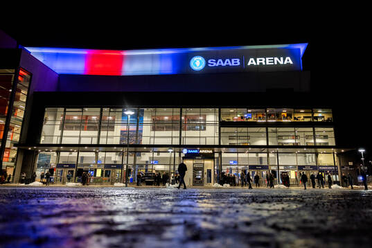 Exteriör vy av Saab Arena