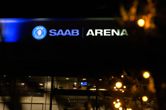 Exteriör vy av Saab Arena