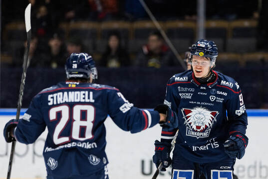 Linköpings Erik Norén jublar