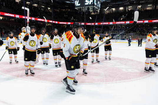 Brynäs spelare jublar
