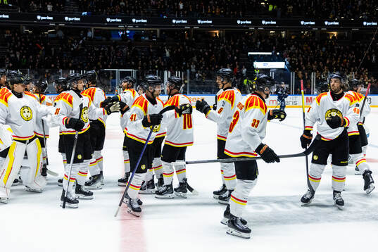Brynäs spelare jublar