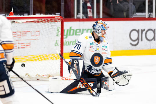 Växjös målvakt Adam Åhman deppar