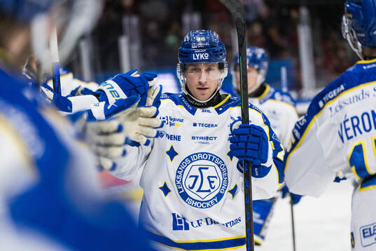 Leksands Justin Glenn Kloos jublar
