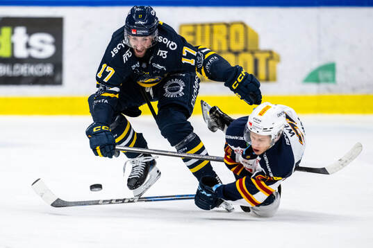 Södertäljes Amil Krupic och Djurgårdens Fredric Weigel