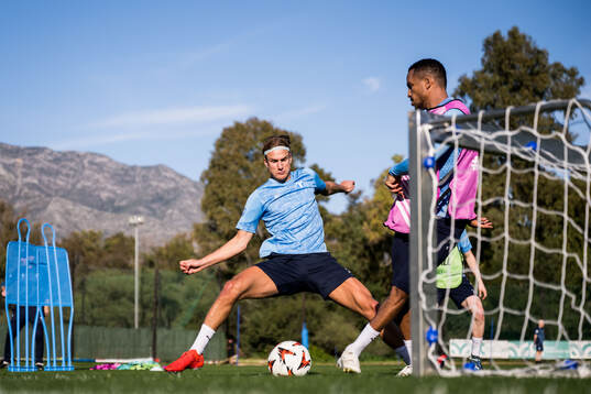 Malmö FFs Erik Botheim och Martin Olsson