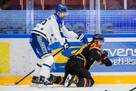 Leksands Eddie Larsson och Brynäs Anton Rödin