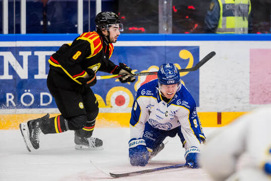 Brynäs Bobby Trivigno och Leksands Patrik Zackrisson