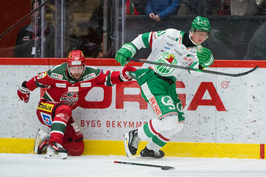Rögles Calle Själin och Modos Sebastian Ohlsson