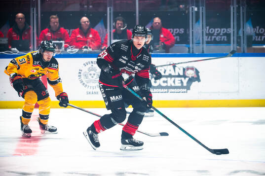 Malmö Redhawks Fredrik Händemark och Luleås Markus Nurmi
