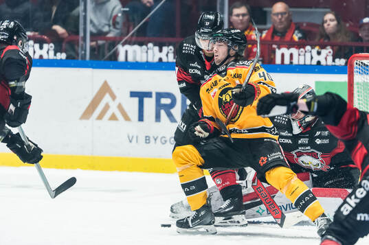 Luleås David Lilja och Malmö Redhawks Johan Ivarsson