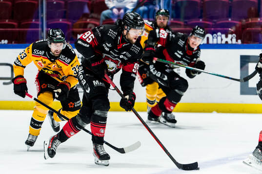 Malmö Redhawks Carl Persson och Luleås Albin Lundin