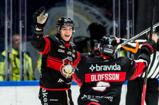 Malmö Redhawks Dominik Badinka jublar