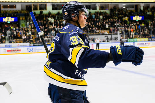 HV71s Måns Lindbäck  jublar