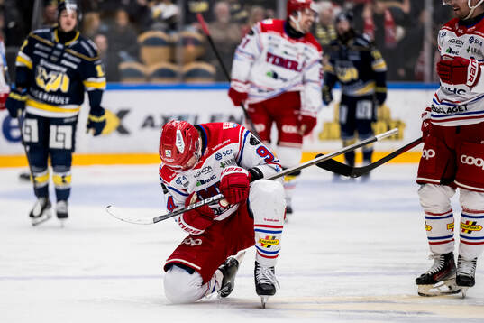 Timrås Sebastian Hartmann jublar