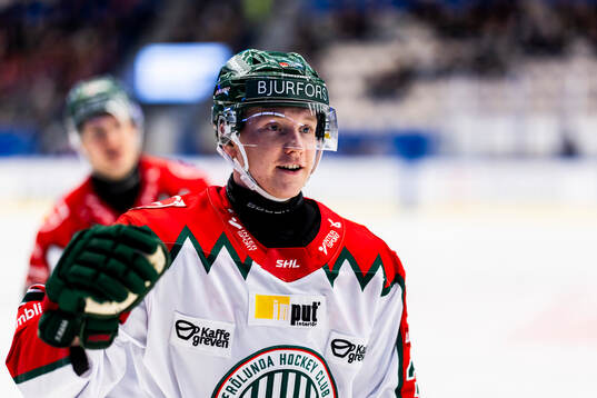 Frölundas Noah Hasa jublar