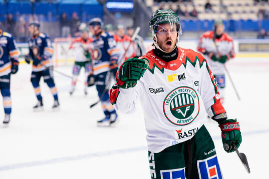Frölundas Erik Thorell jublar