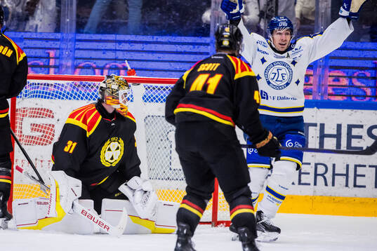 Brynäs målvakt Erik Källgren deppar