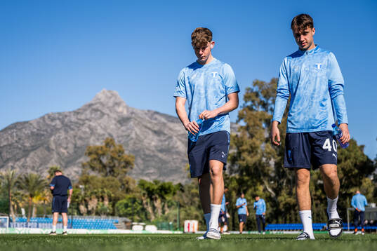 Viggo Jeppsson and Kenan Busuladzic of Malmö FF