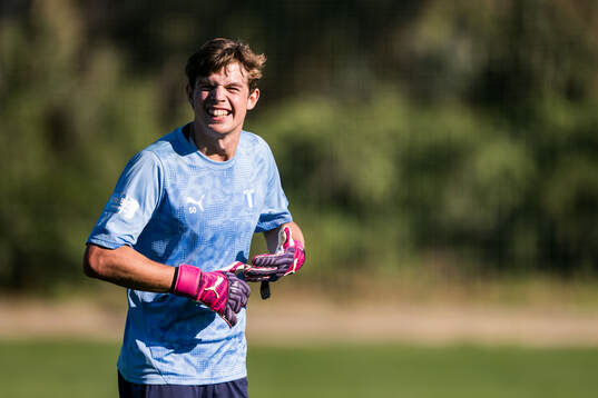 Goalkeeper Melker Ellborg of Malmö FF