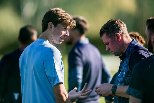 Goalkeeper Melker Ellborg and Physiotherapist Jesper
