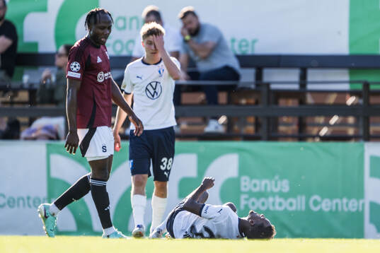 Taha Ali of Malmö FF in pain