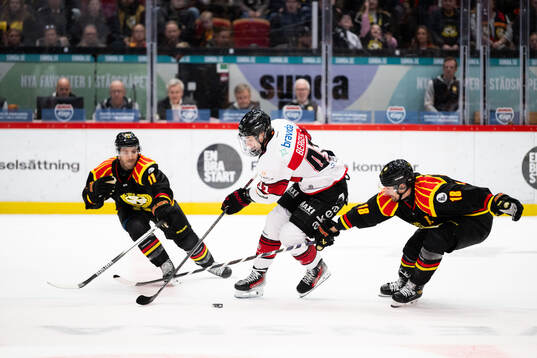 Malmö Redhawks Joseph Berger mot Brynäs Jordan Schroeder
