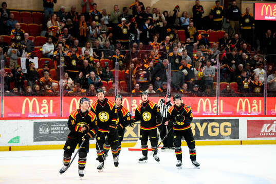 Brynäs Jordan Schroeder jublar