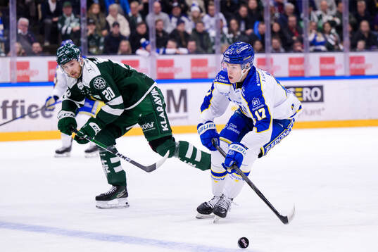 Färjestads Marcus Westfält och Leksands Dennis Altörn