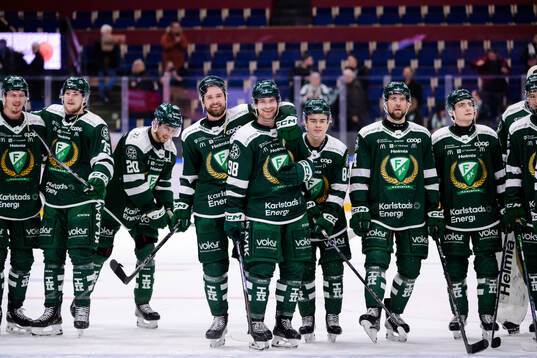 Färjestads spelare jublar